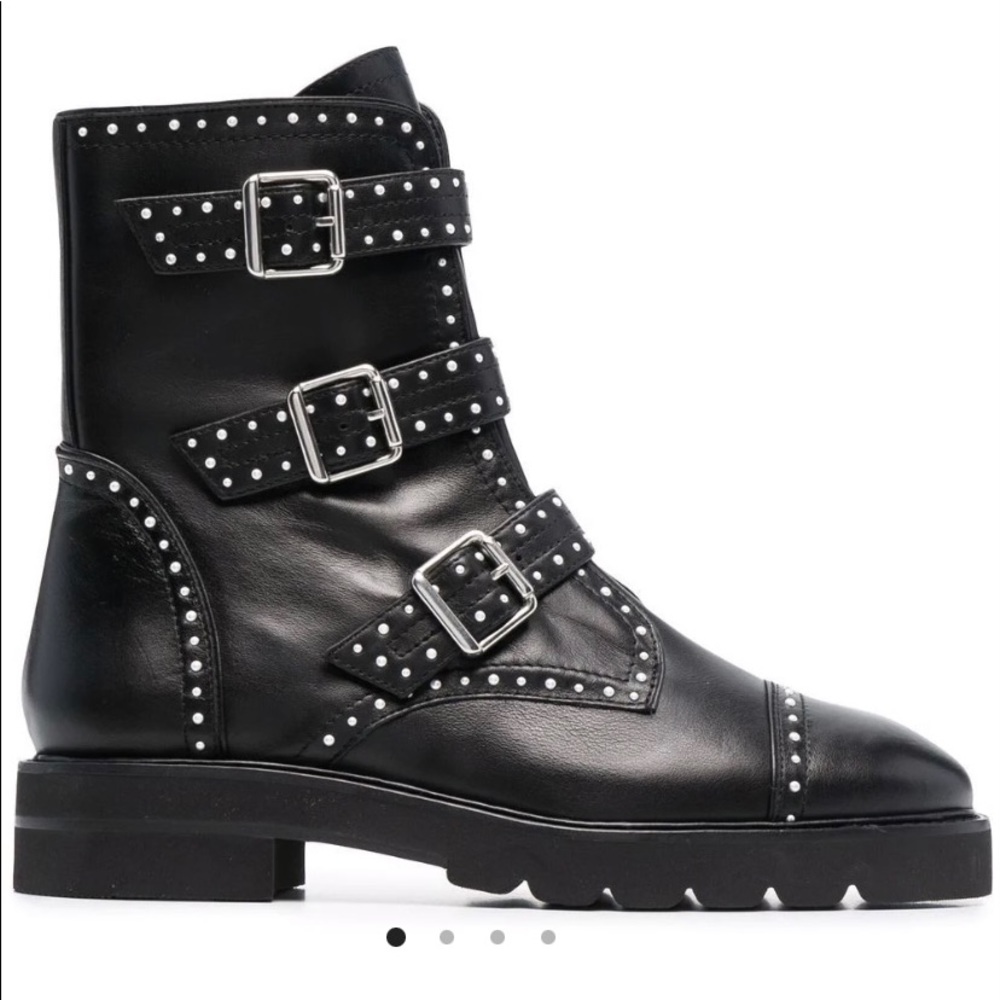 STUART WEITZMAN NEW Studded Buckle Leather Boots